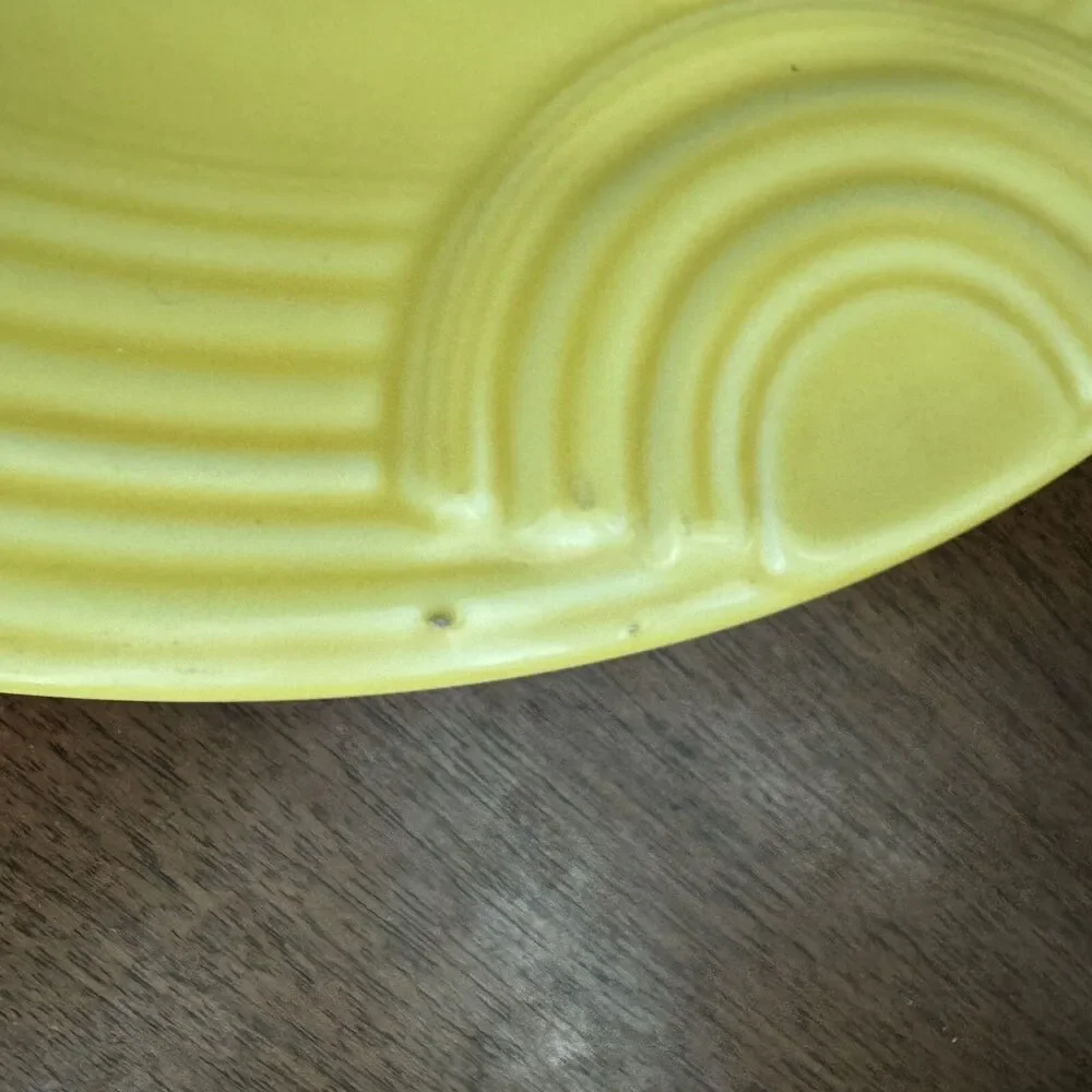 Fiestaware Vintage Hostess Yellow Fiesta Tray Chip Dip Tray 12.5